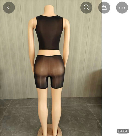 Black mesh set
