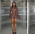 Plain Bodycon Sheer bodysuit