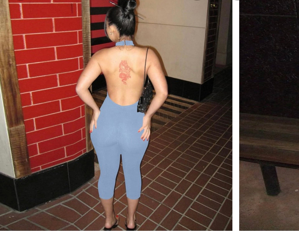 Capri backless bodysuit