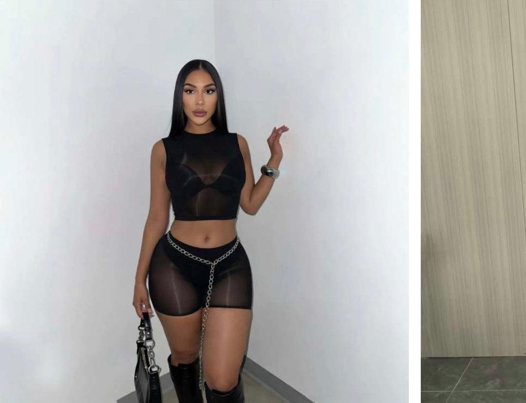 Black mesh set