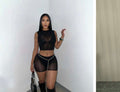 Black mesh set