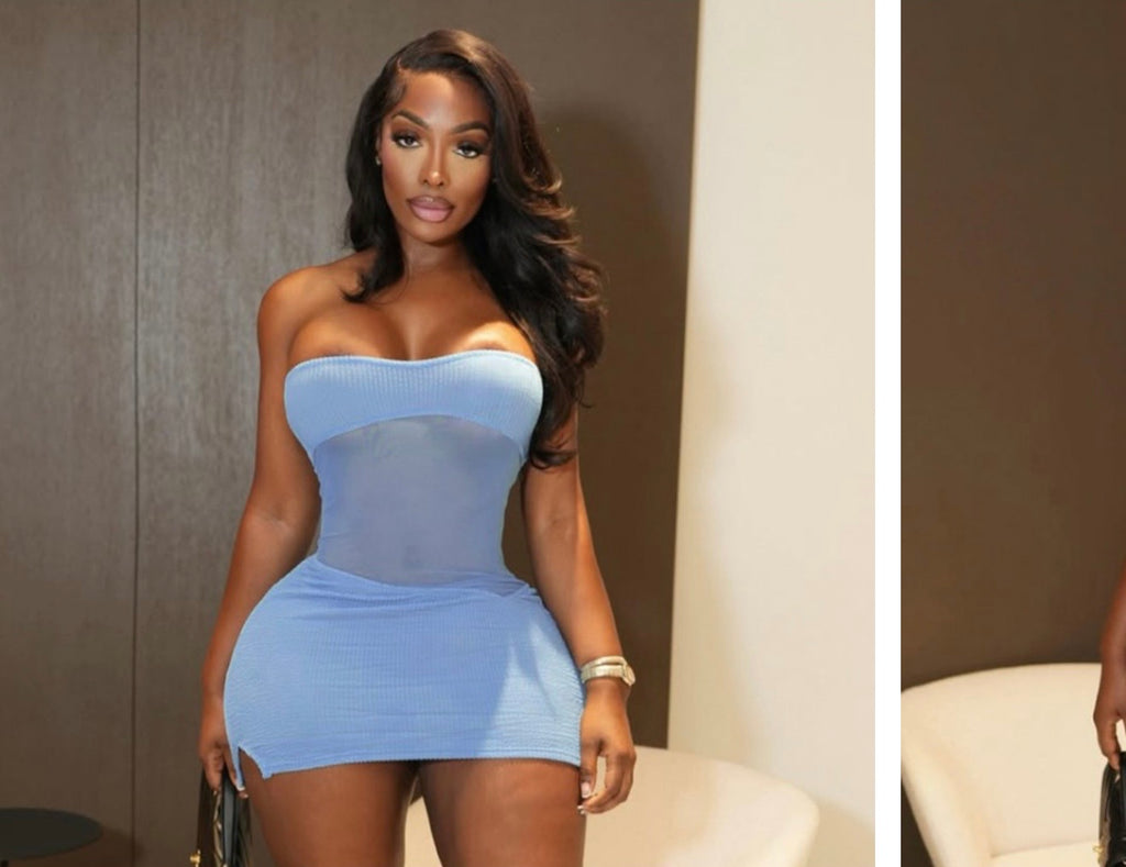 Sheer tube dress